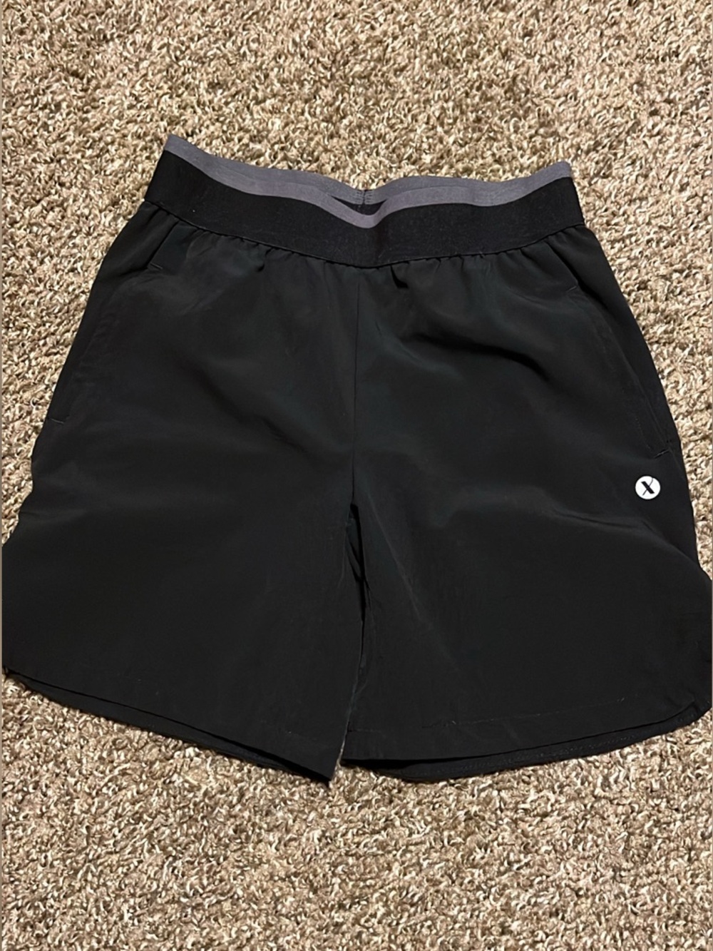 Boys’ Black Athletic Shorts with Elastic Waistband sz 4/5
